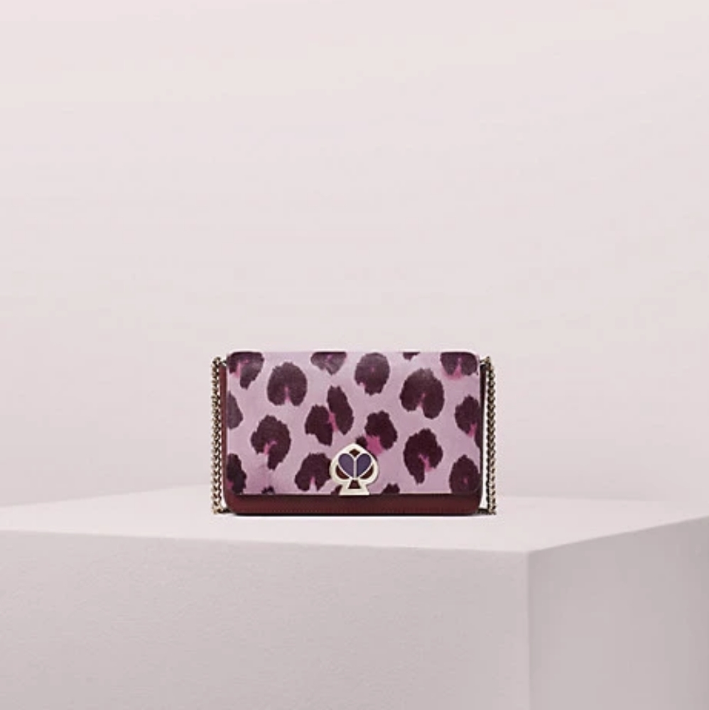Kate Spade Nicola Haircalf Twistlock Chain Wallet
